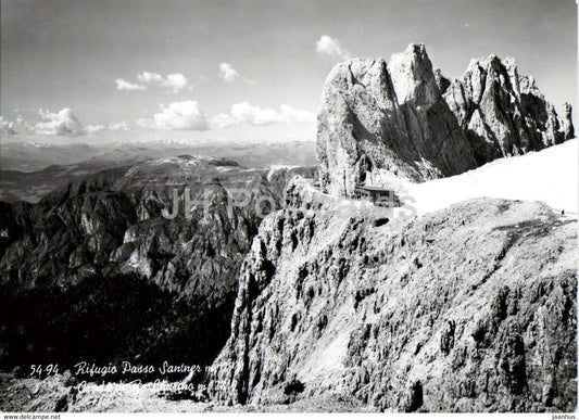 Rifugio Passo Santer - old postcard - Italy - unused - JH Postcards