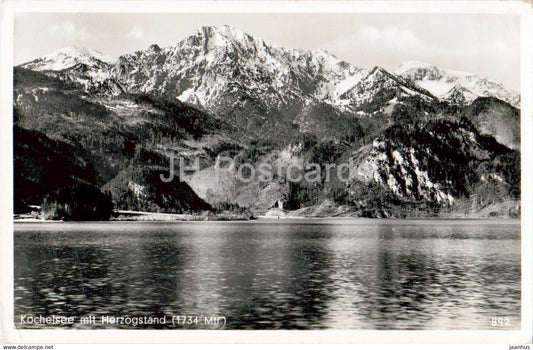 Kochelsee mit Herzogstand 1734 m - old postcard - 1939 - Germany - used - JH Postcards