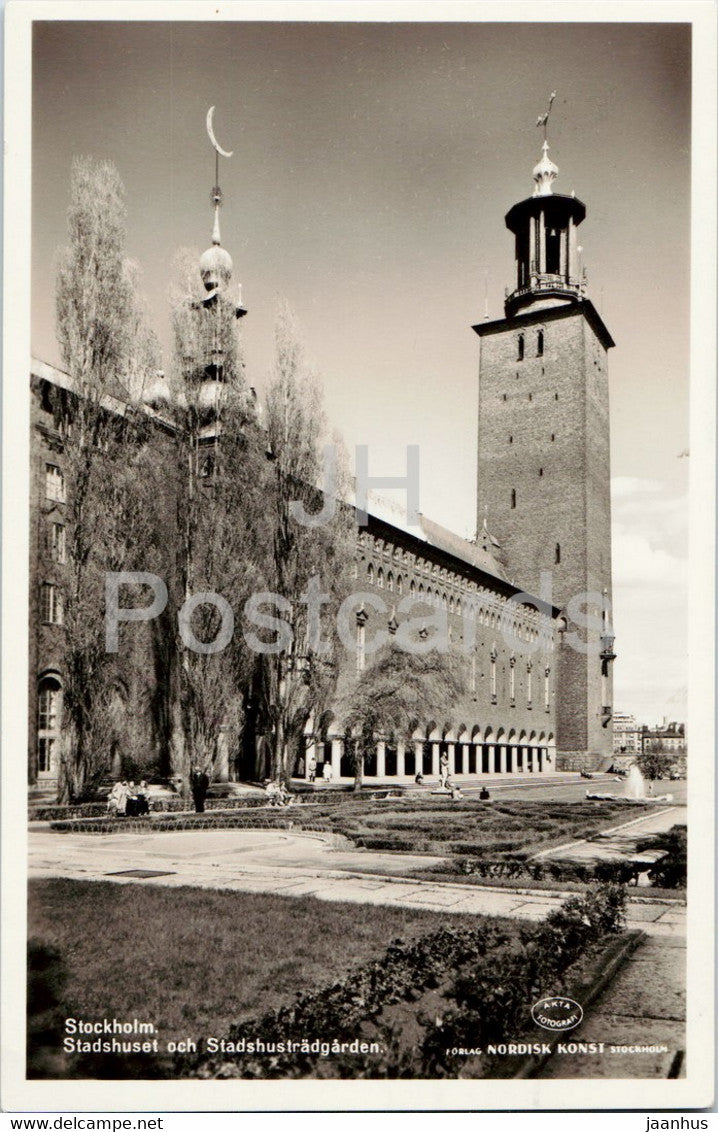 Stockholm - City Hall - Stadshuset - Sweden - used - JH Postcards