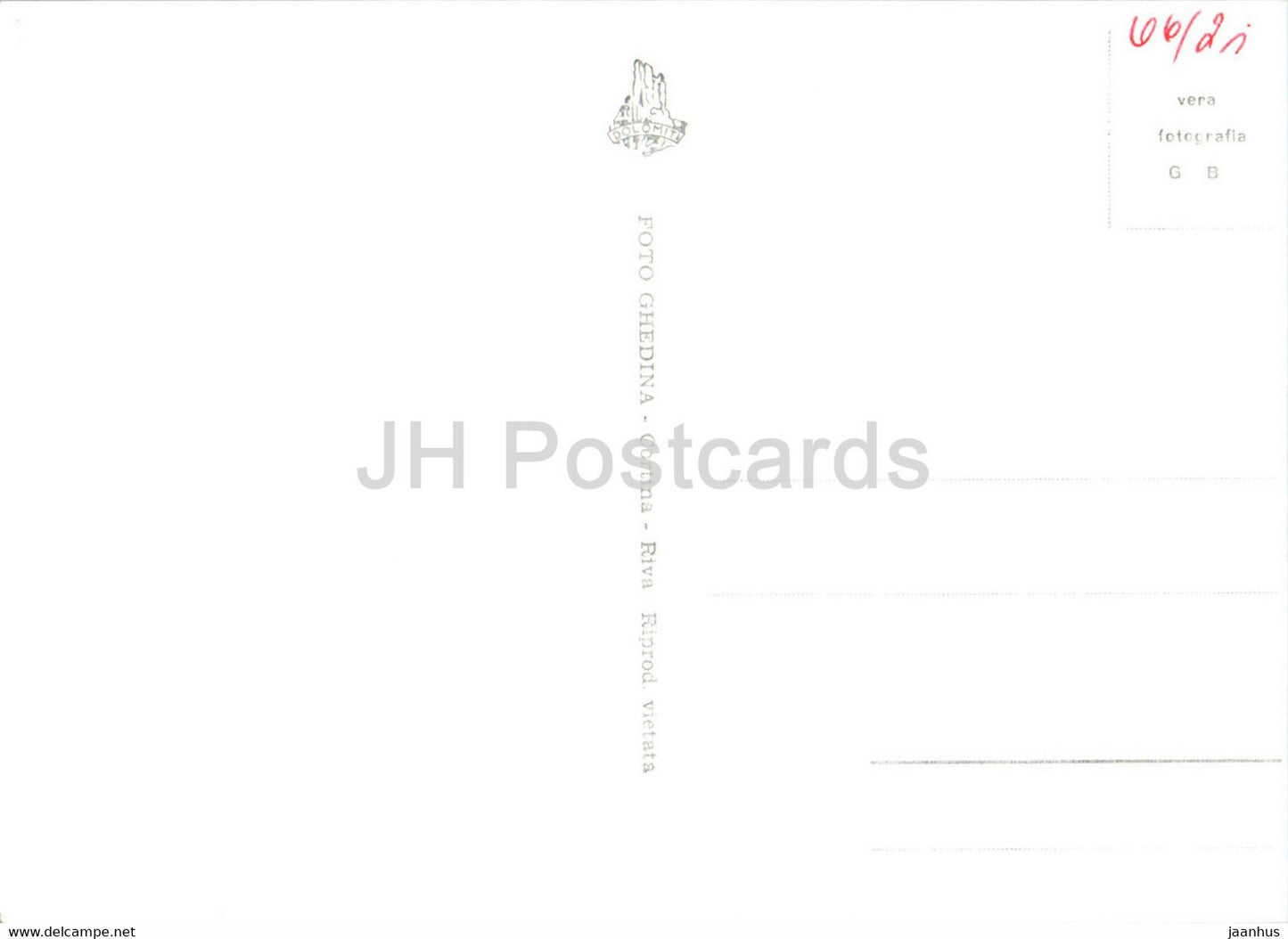 Rifugio Passo Santer - old postcard - Italy - unused