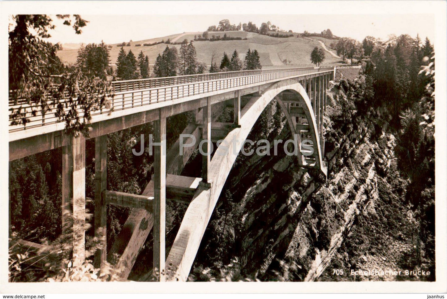 Echelsbacher Hochbrucke - bridge - 705 - Germany - unused - JH Postcards