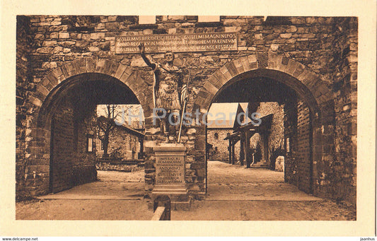 Kastell Saalburg - Porta Decumana mit Antonius Pius - old postcard - Germany - unused - JH Postcards