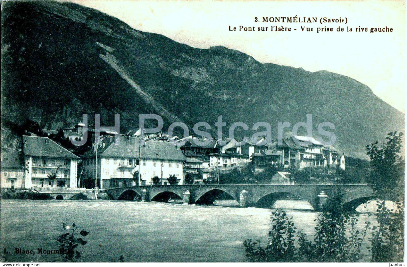 Montmelian - Le Pont sur l'Isere - Vue prise de la rive gauche - bridge - 2 - old postcard - France - used - JH Postcards