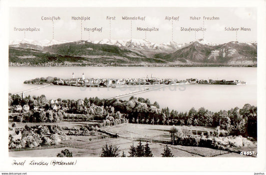 Insel Lindau - Bodensee - 64657 - old postcard - 1953 - Germany - used - JH Postcards