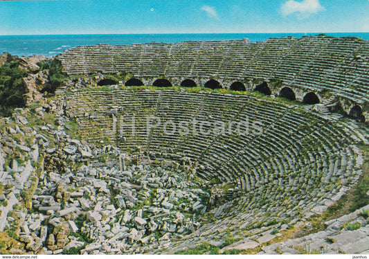 Antalya - Theatre of Side - ancient architecture - Turkey - unused - JH Postcards