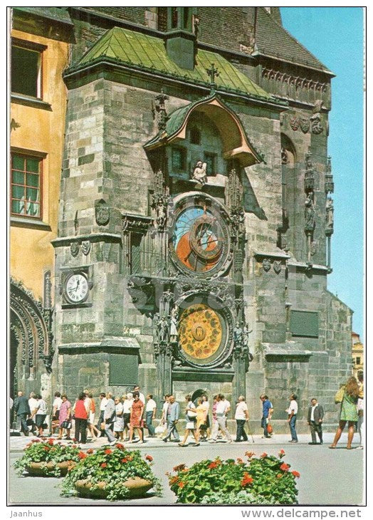 Praha - Prague - the Old Town Clock - Czechoslovakia - Czech - used 1982 - JH Postcards