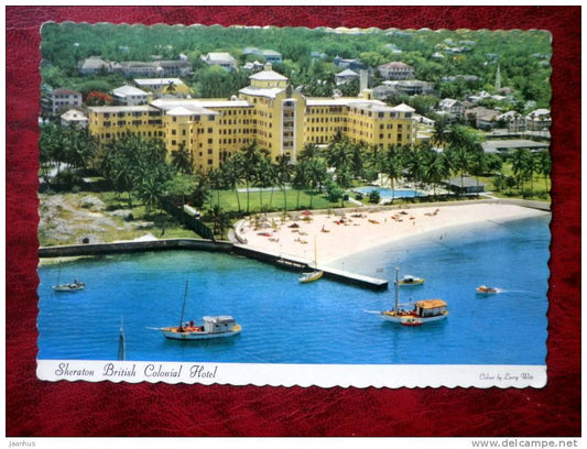Nassau in the Bahamas - Sheraton British colonial Hotel - 1964 - Bahamas - unused - JH Postcards