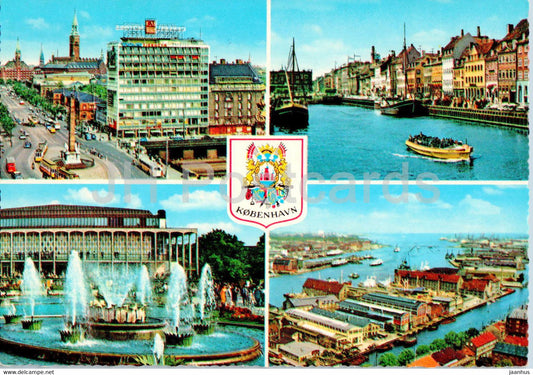 Copenhagen - Kopenhagen - multiview - 989/19 - 1968 - Denmark - used - JH Postcards