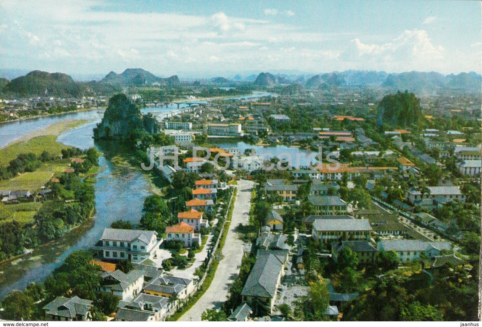 Kweilin - Guilin - A birds eye view of the city - 1973 - China - unused