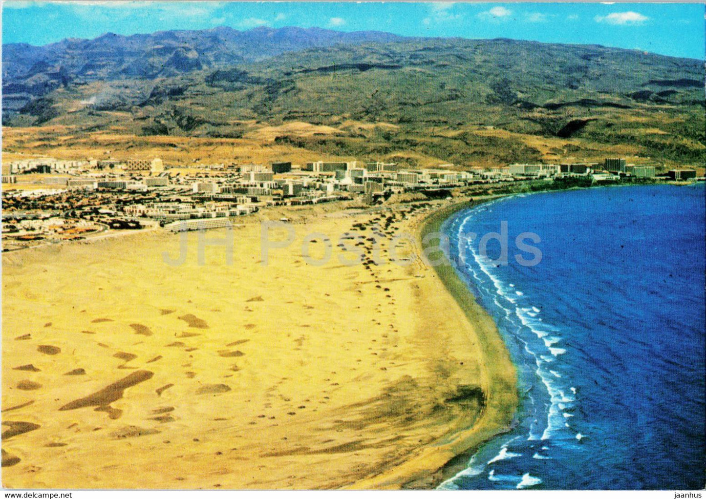 Gran Canaria - Vista Parcial - Playa del Ingles - beach - Spain - unused - JH Postcards