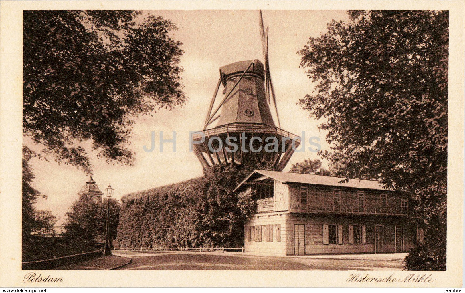 Potsdam - Historische Muhle - windmill - 1530 - old postcard - Germany - unused - JH Postcards