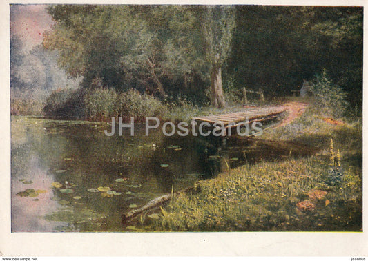 painting by V. Polenov - Overgrown pond - Russian art - 1962 - Russia USSR - unused - JH Postcards