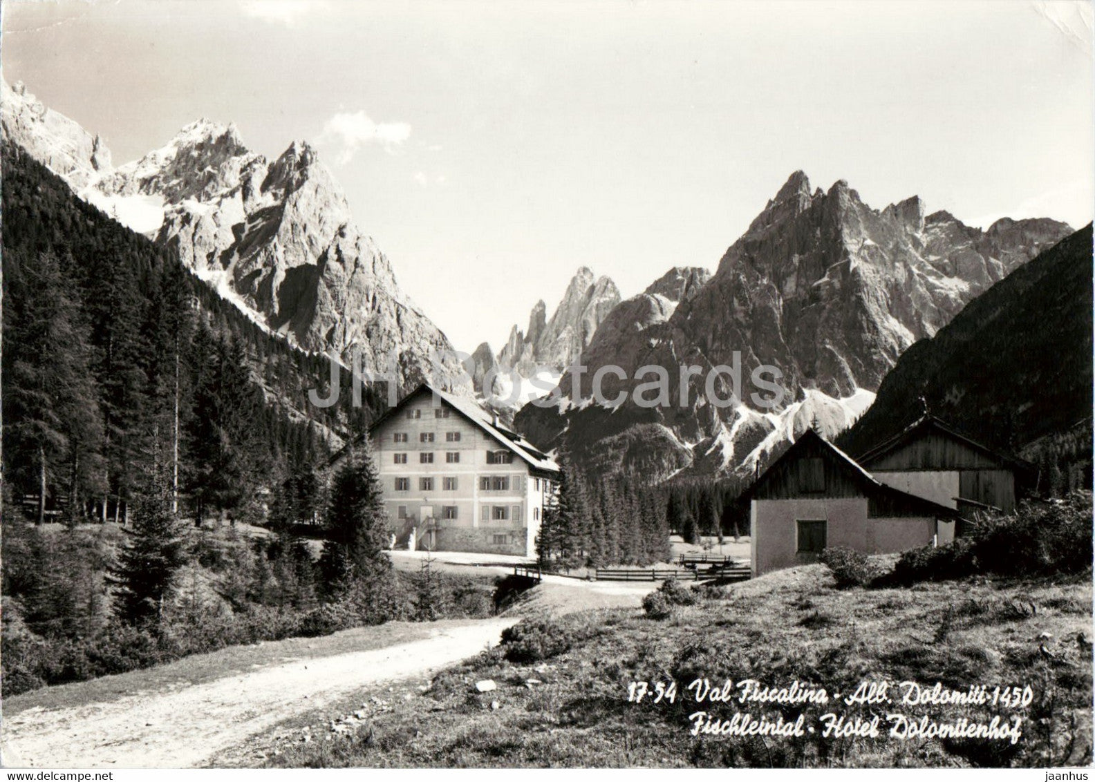 Val Fiscalina - Hotel Dolomiti 1450 - Fischleintal - Hotel Dolomitenhof - 17-54 - 1963 - Italy - used - JH Postcards