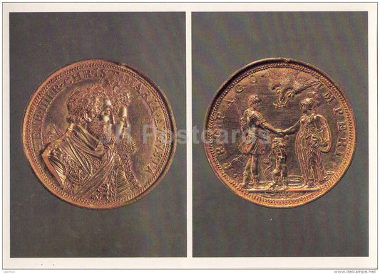 Medal of Henry IV  , 1603 . France - Renaissance Medals - 1987 - Russia USSR - unused - JH Postcards