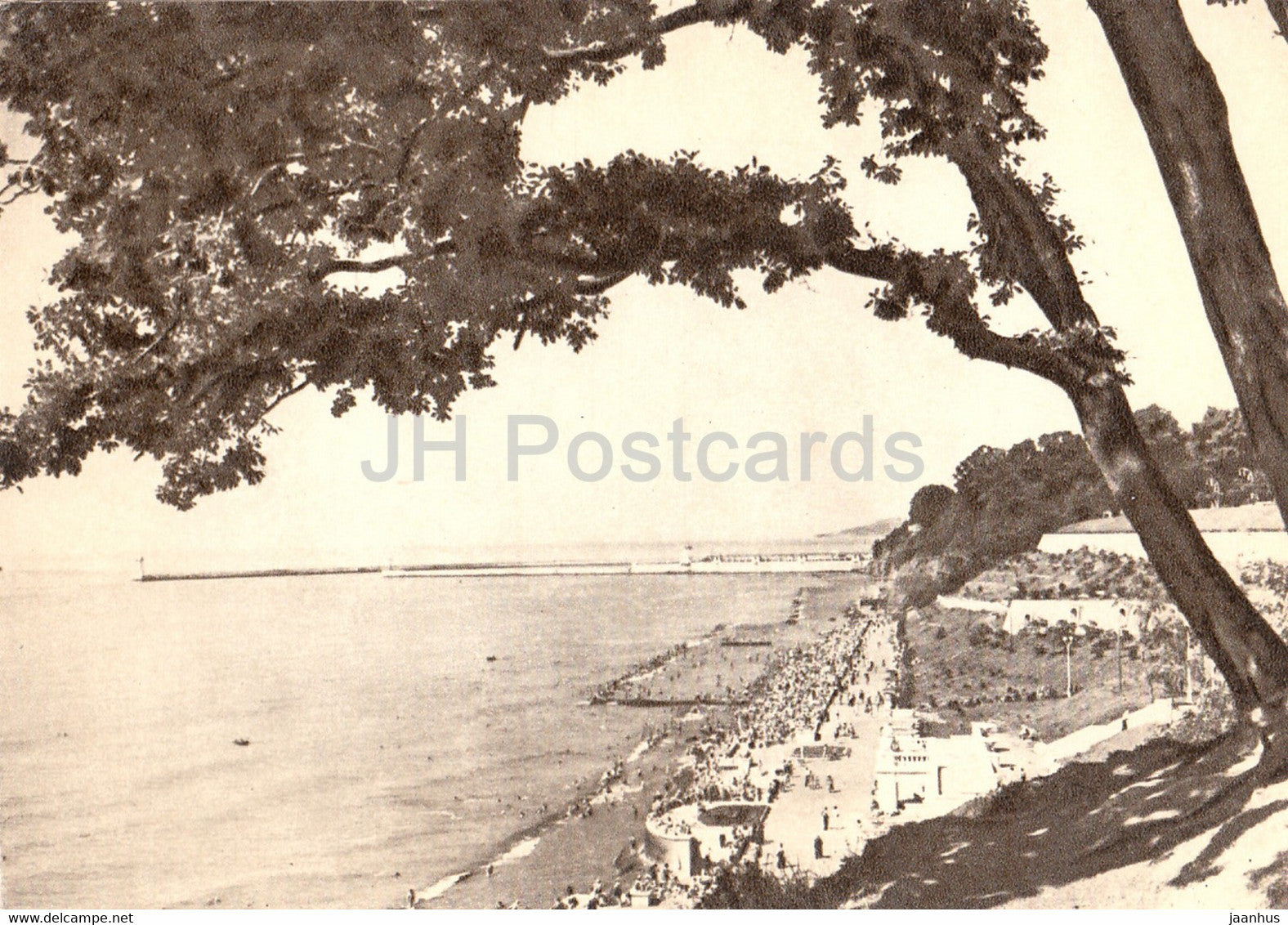 Sochi - Beach - 1958 - Russia USSR - unused - JH Postcards
