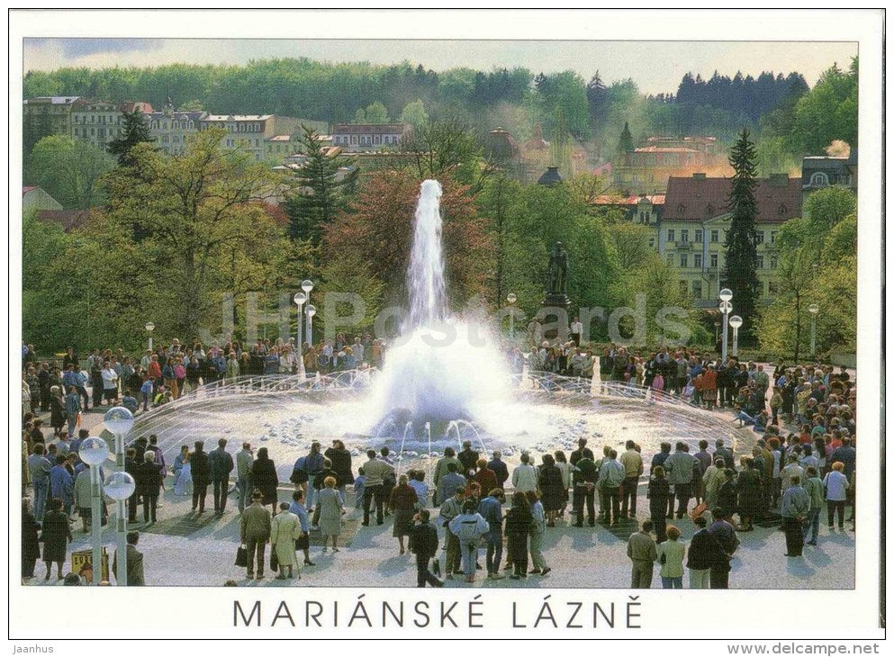 Marianske Lazne - Marienbad - fountain - Czech Republic - unused - JH Postcards