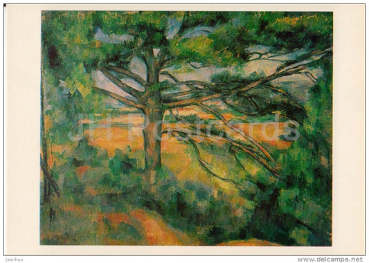 illustration by Paule Cezanne - Pine Tree near Aix , 1890s - French Art - 1982 - Russia USSR - unused - JH Postcards