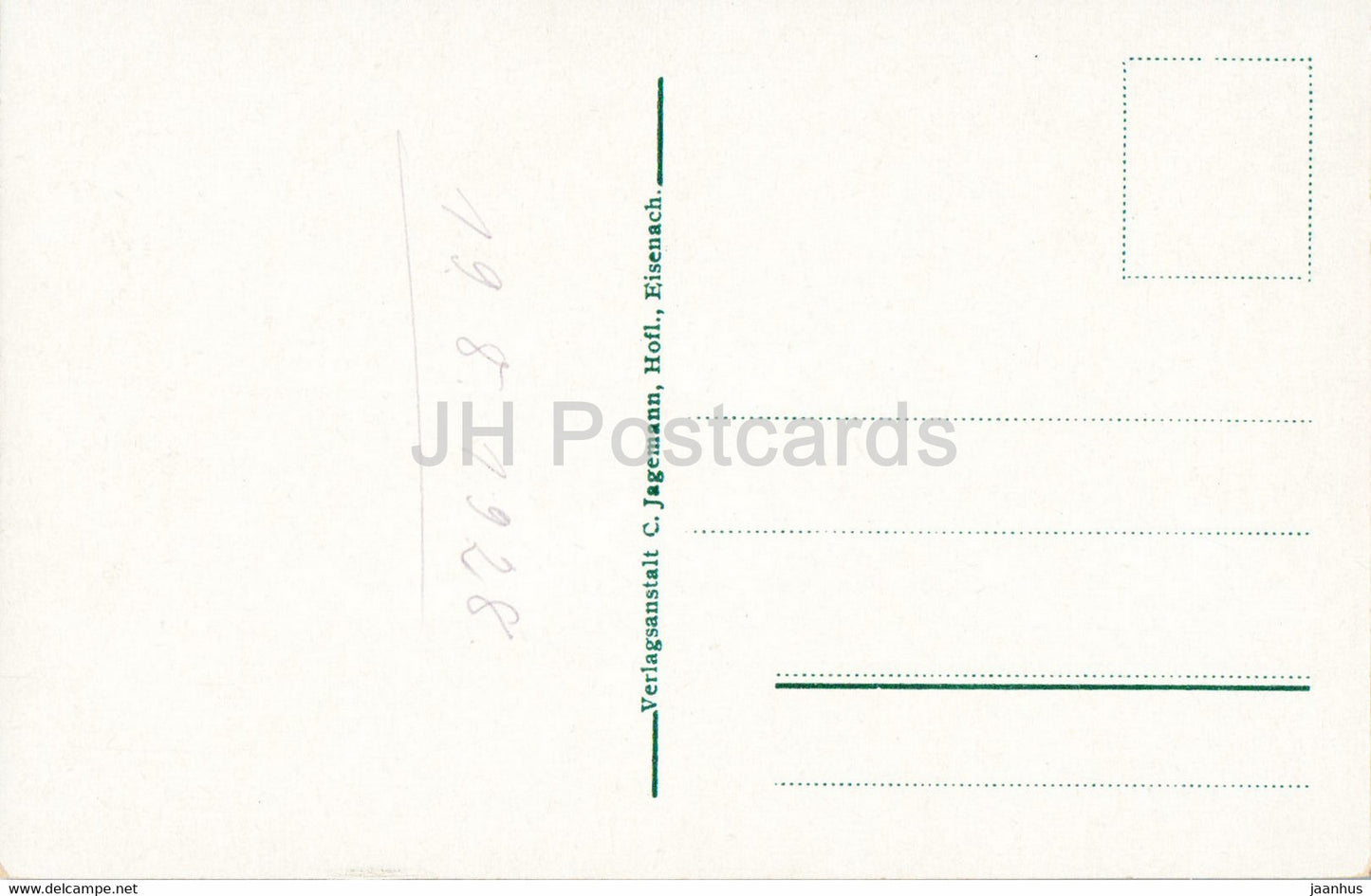 Eisenach und Wartburg - carte postale ancienne - 1928 - Allemagne - utilisé