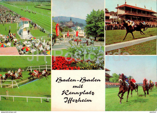 Baden Baden mit Rennplatz Iffezheim - horse race - Ba 6 - Germany - unused