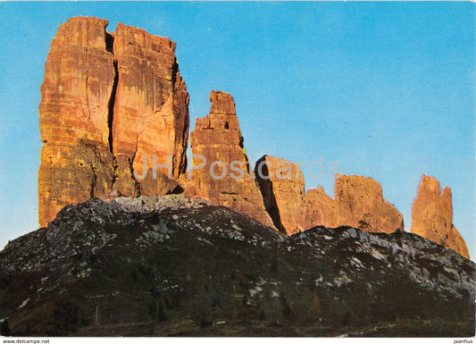 Cinque Torri 2366 m - Cortina - Italy - unused - JH Postcards