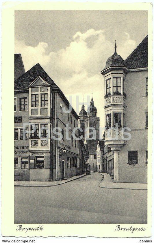 Bayreuth - Brautgasse - old postcard - Germany - unused - JH Postcards