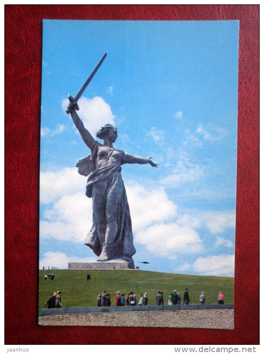 monument Mother - the Home - Mamayev Kurgan - Volgograd - 1970 - Russia USSR - unused - JH Postcards