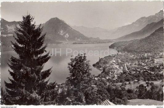 Leissingen am Thunersee - Blick gegen Interlaken - 2272 - Switzerland - old postcard - used - JH Postcards