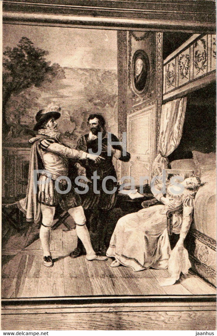 Pau - Tapisserie du Chateau - Evanouissement de Gabrielle d'Estree - old postcard - France - unused - JH Postcards