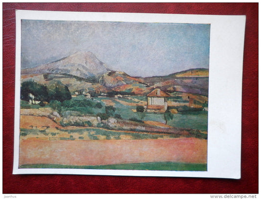 Painting by Paul Cézanne - plain at the Mountain of St.Victoria - french  art - unused - JH Postcards
