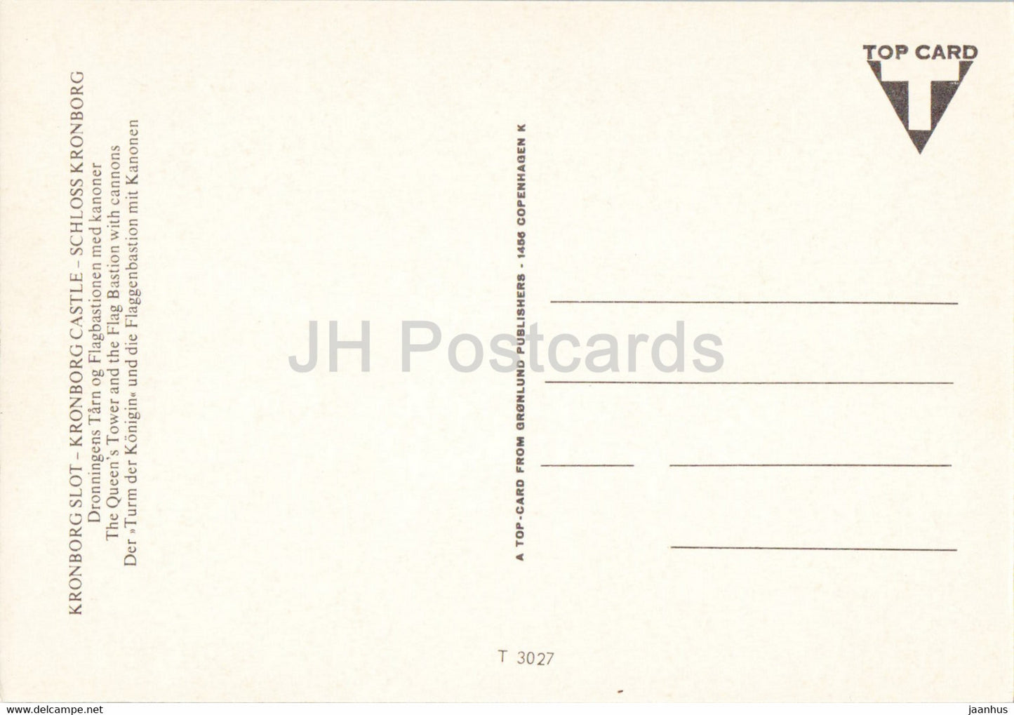 Schloss Kronborg – Der Königinturm und die Flaggenbastei mit Kanonen – Dänemark – unbenutzt