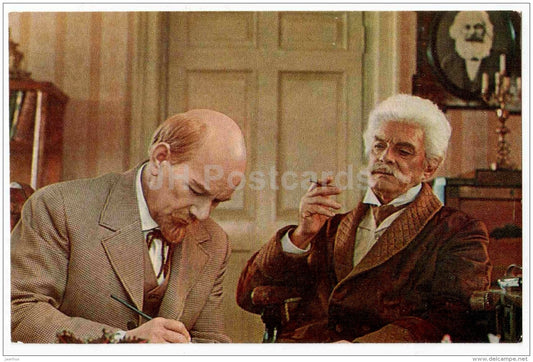 Lenin in Paris - movie actor - Y. Kayurov - P. Kadochnikov - Movie - Film - soviet - 1983 - Russia USSR - unused - JH Postcards