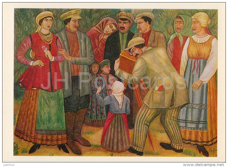 painting by I. Padalka - At a Village Photographer´s , mid 1920s - Ukrainian art - 1981 - Russia USSR - unused - JH Postcards