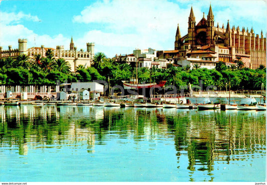 Palma de Mallorca - La Catedral y La Lonja - The Exchange and cathedral - Mallorca - 220 - Spain - used - JH Postcards