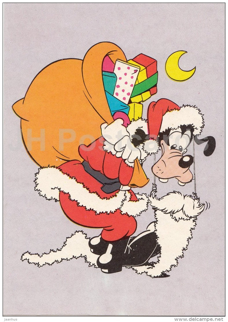 cartoon - Pluto - Sant Claus - Walt Disney - Estonia - used - JH Postcards
