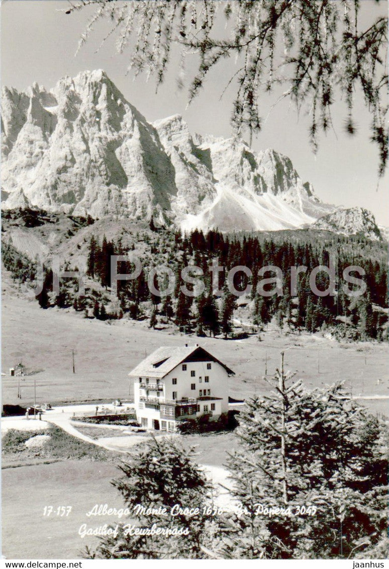 Albergo Passo Monte Croce - Gr Popera - Gasthof Kreuzberg Pass - old postcard - Italy - unused - JH Postcards