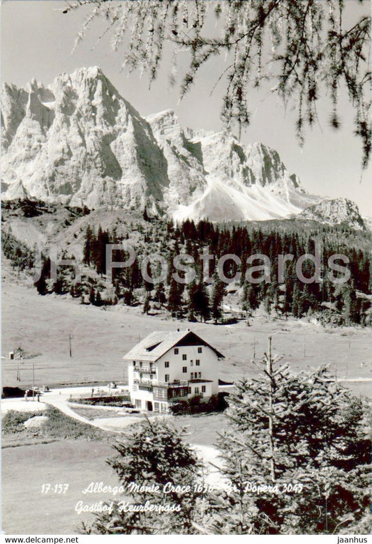 Albergo Passo Monte Croce - Gr Popera - Gasthof Kreuzberg Pass - old postcard - Italy - unused - JH Postcards