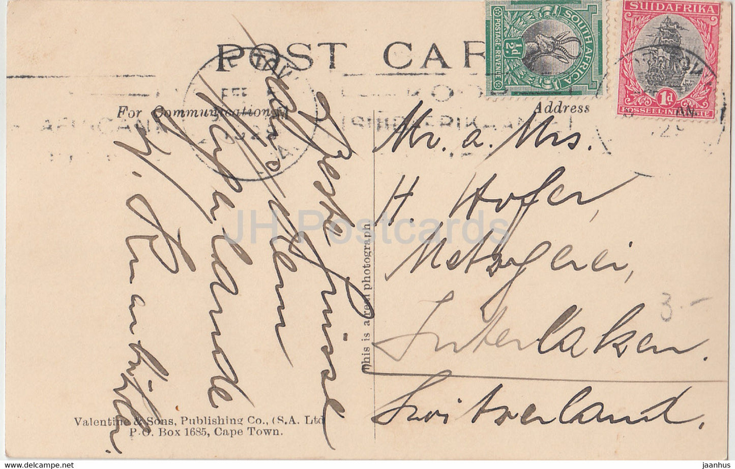 Cape Town - Post Office - Adderley - 501447 - old postcard - South Africa - used