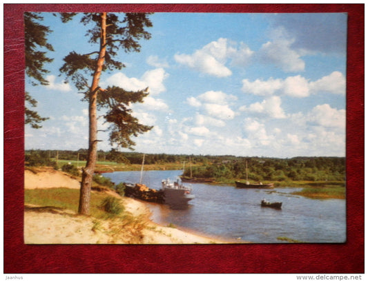 Rannapungerja river - boats - 1971 - Estonia USSR - used - JH Postcards