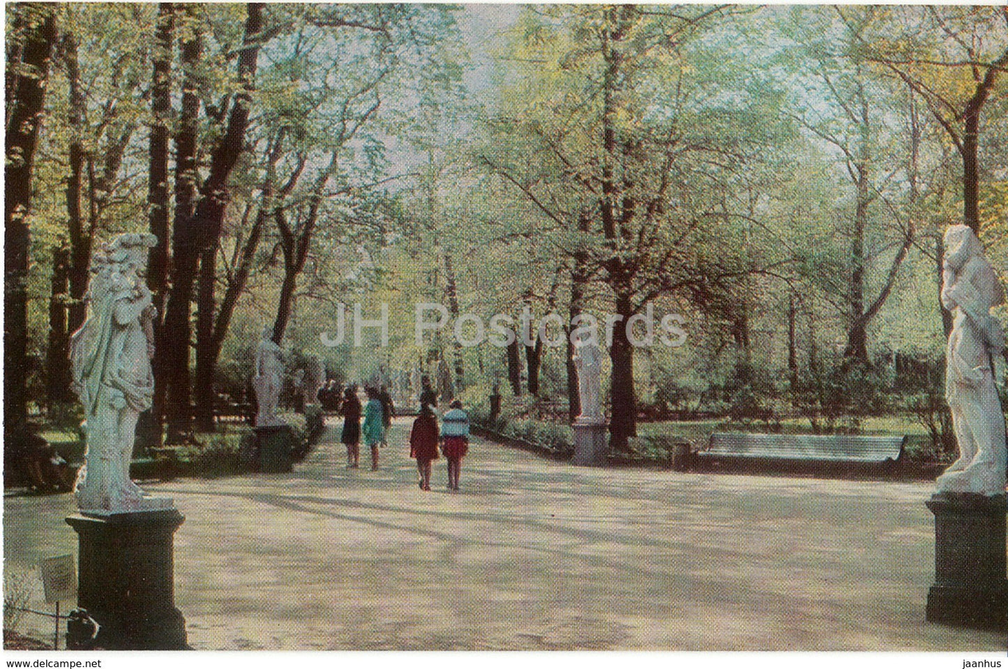 Leningrad - St- Petersburg - Summer Gardens - Statues of the main avenue - 1971 - Russia USSR - unused - JH Postcards
