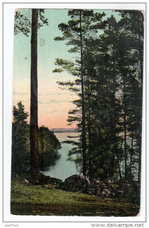 Punkaharju - nature - Finland - old postcard - used - JH Postcards