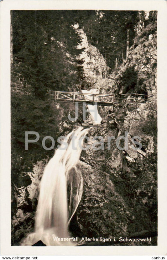 Wasserfall Allerheiligen i Schwarzwald - waterfall - old postcard - Germany - unused - JH Postcards