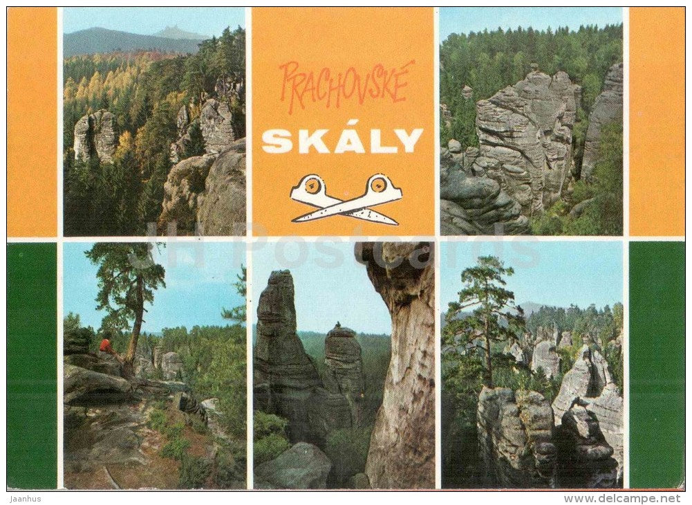 Prachovske Skaly - rocks - Czechoslovakia - Czech - unused - JH Postcards
