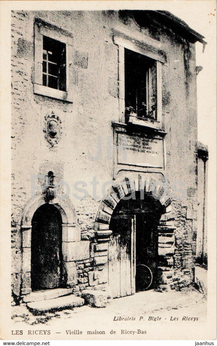 Le Riceys - Vieille maison de Ricey Bas - old postcard - France - unused - JH Postcards