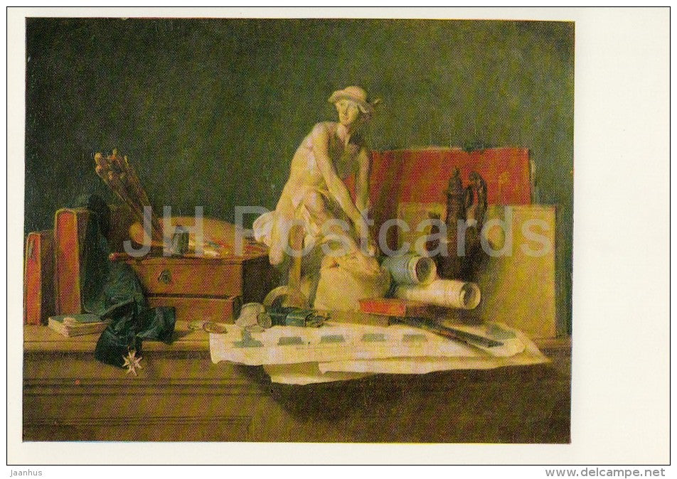 painting by Jean-Baptiste-Simeon Chardin - Still life - figurine - French art - 1983 - Russia USSR - unused - JH Postcards