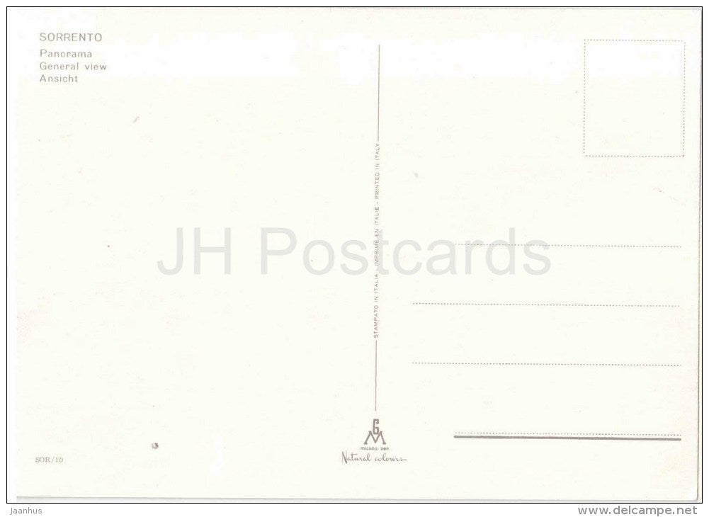 Panorama - Sorrento - orange - Italia - Italy - SOR / 10 - unused - JH Postcards