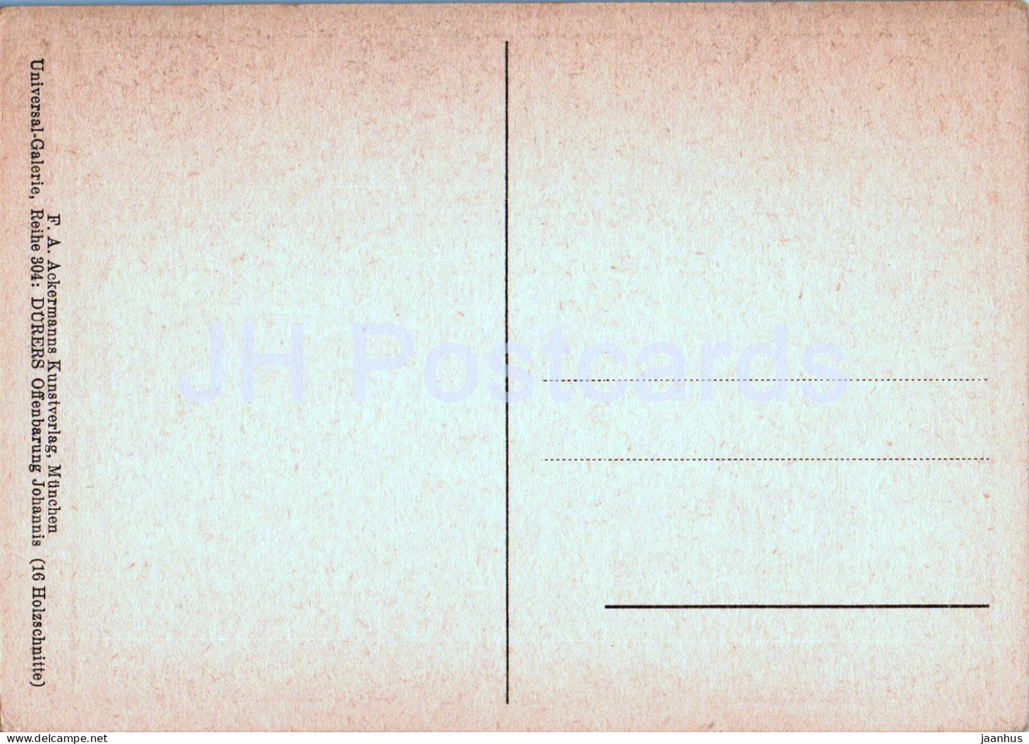 Gravure d'Albrecht Dürer - Das Tier mit den Lammshornen - 3202 - Art allemand - carte postale ancienne - Allemagne - inutilisée 