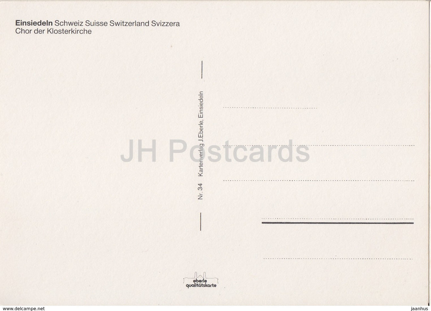 Einsiedeln - Chor der Klosterkirche - church - Switzerland - unused