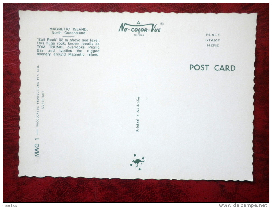 Sail Rock - Tom Thumb - Magnetic Island - North Queensland - Australia - unused - JH Postcards