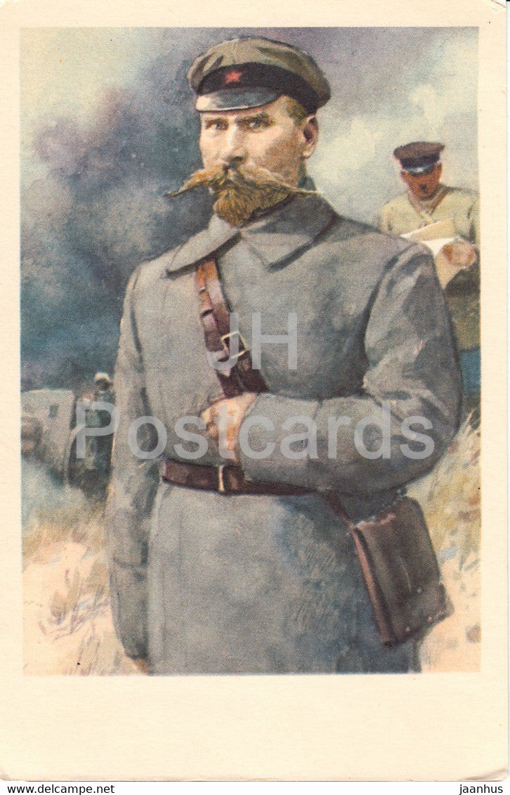 Heroes of the Russian Civil War - Jan Fritsevich Fabritsius - illustration - 1969 - Russia USSR - unused - JH Postcards