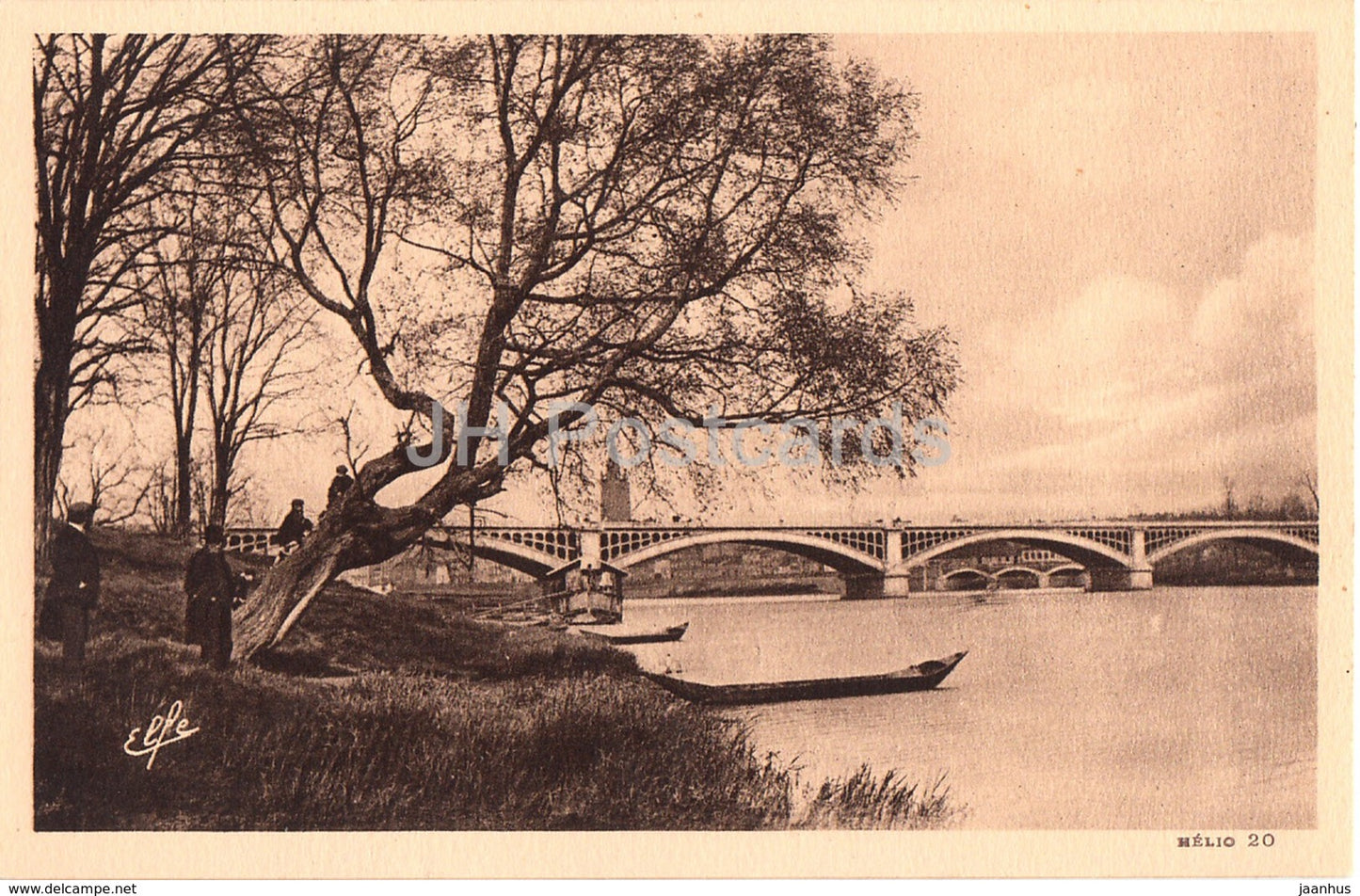 Toulouse - Les Bords de la Garonne et Pont Saint Michel - Pyrenees Ocean - hotel - 158 - old postcard - France - unused - JH Postcards
